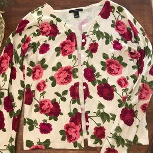 Forever 21 | Floral long sleeve cardigan